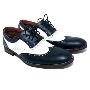 Ferro Aldo black/white oxford wingtip size 13M